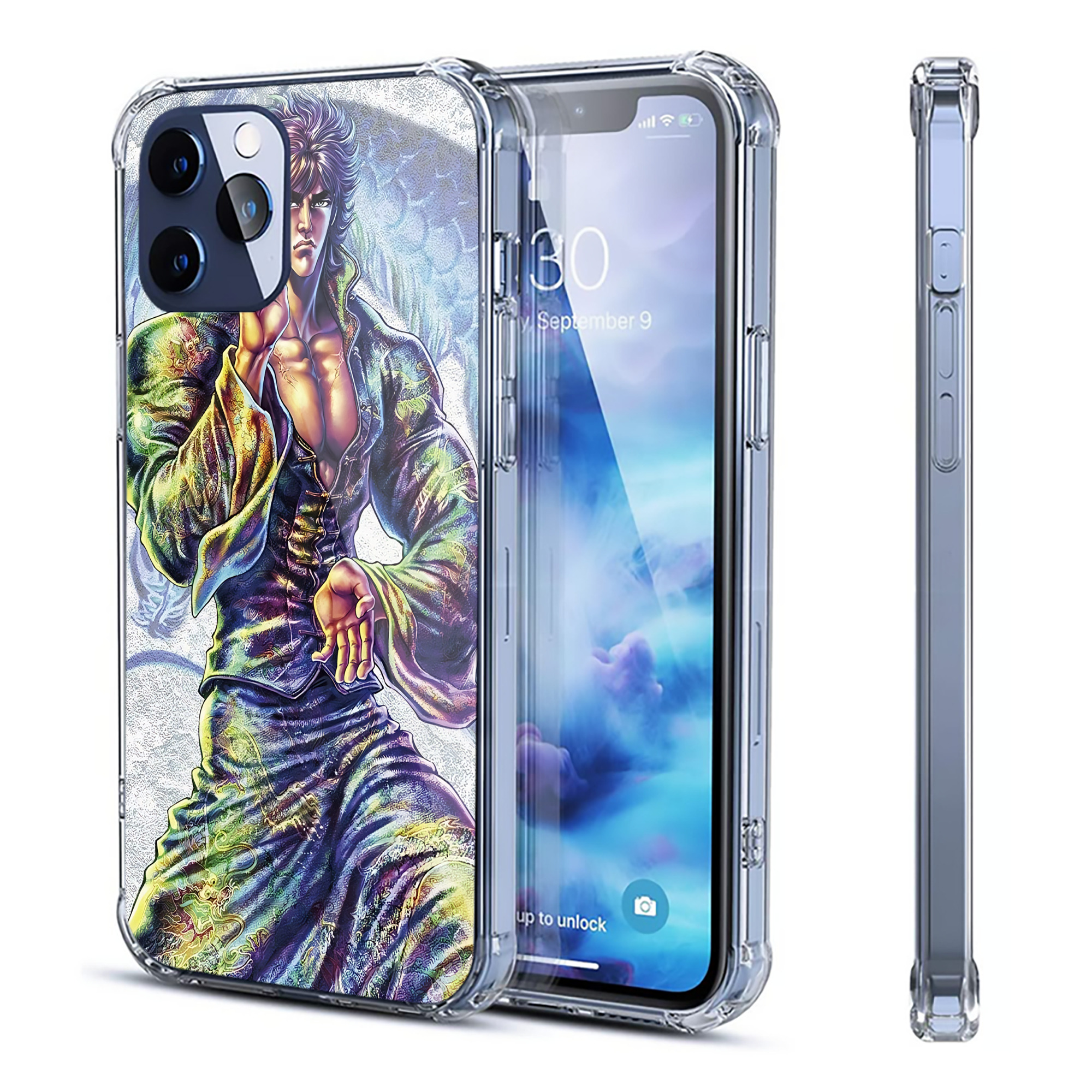 （画像用） 北斗の拳 Fist of the North Star 【iPhone 12シリーズ対応】透明スマホケース（クリアソフトケース）